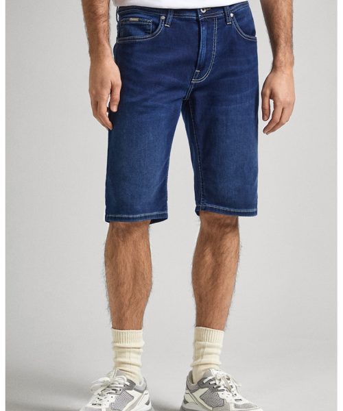 Bermude din denim cu 5 buzunare