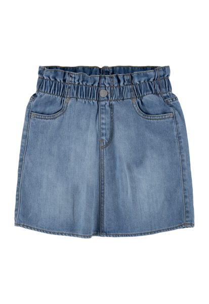 Fusta din denim cu talie elastica