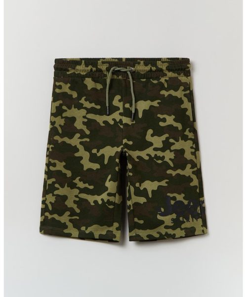 Bermude sport cu model camuflaj