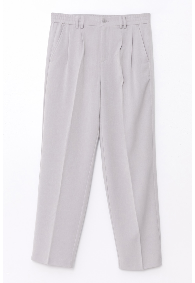 Pantaloni cu talie medie si buzunare oblice