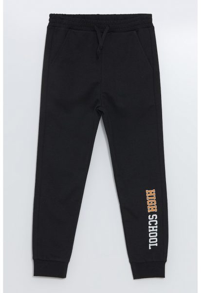 Pantaloni de trening cu imprimeu text