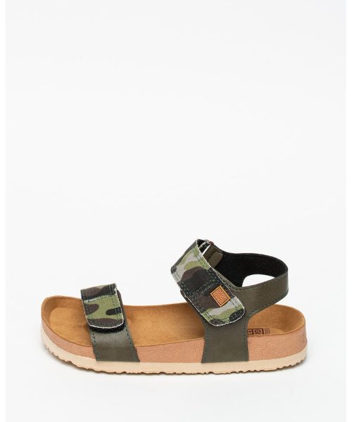 Sandale cu velcro si imprimeu camuflaj Edinne