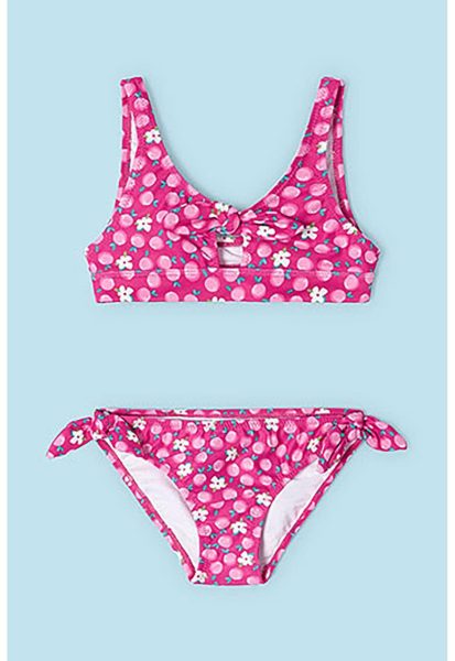 Costum de baie cu doua piese - cu impimeu tropical