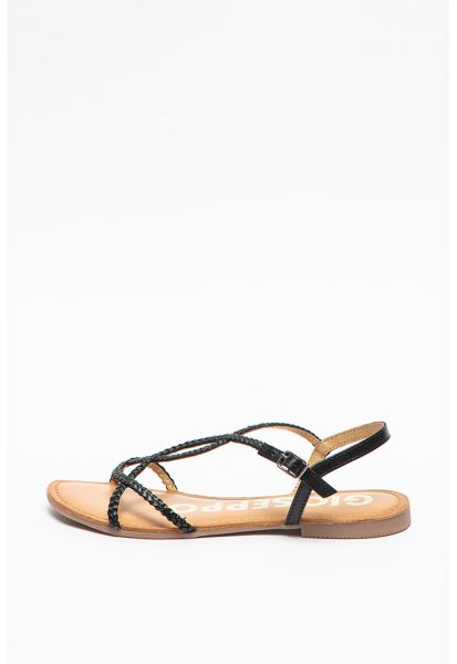 Sandale de piele cu barete incrucisate Ossian