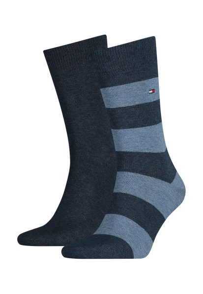 Set de sosete bleumarin si cu dungi - 2 perechi