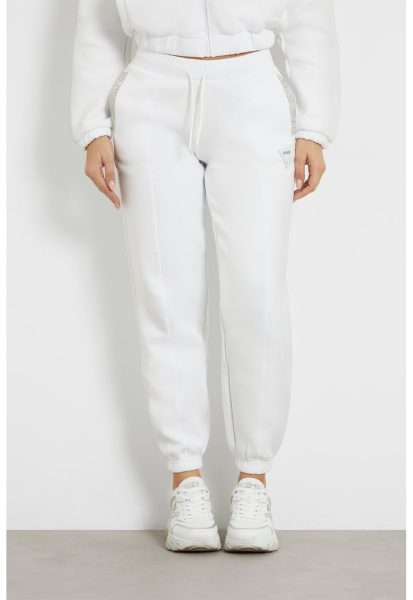 Pantaloni de trening din amestec de bumbac cu cusaturi frontale