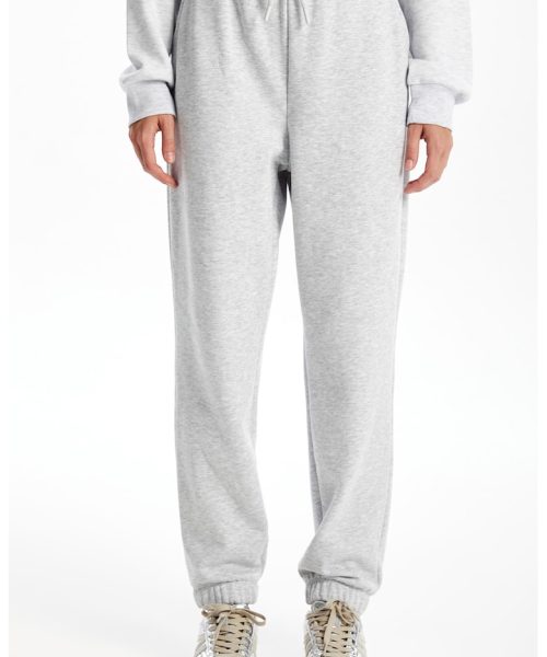 Pantaloni de trening lejeri din amestec de bumbac cu talie inalta