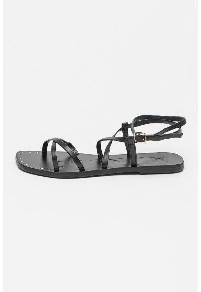 Sandale de piele cu barete incrucisate