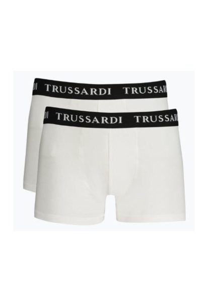 Set 2 perechi boxeri cu logo - Alb