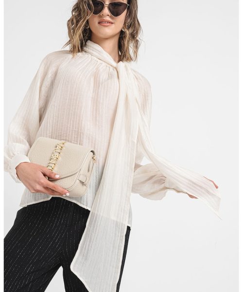 Bluza lejera cu funda din panglici Nadia