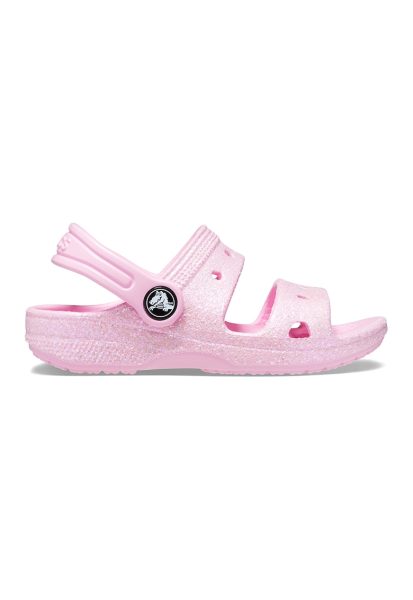Sandale cu bareta slingback si aspect stralucitor