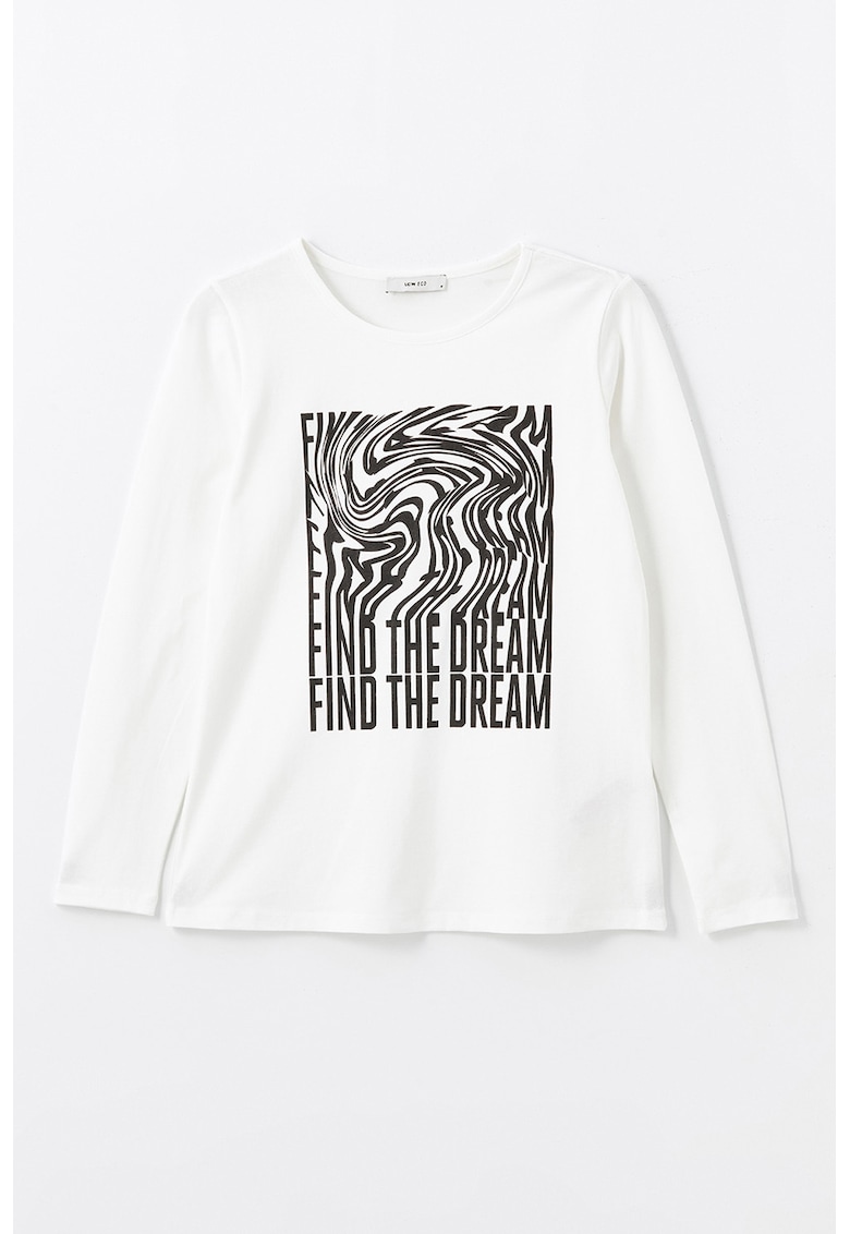 Bluza de bumbac cu text