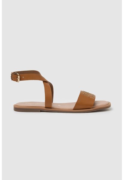 Sandale de piele cu tinte