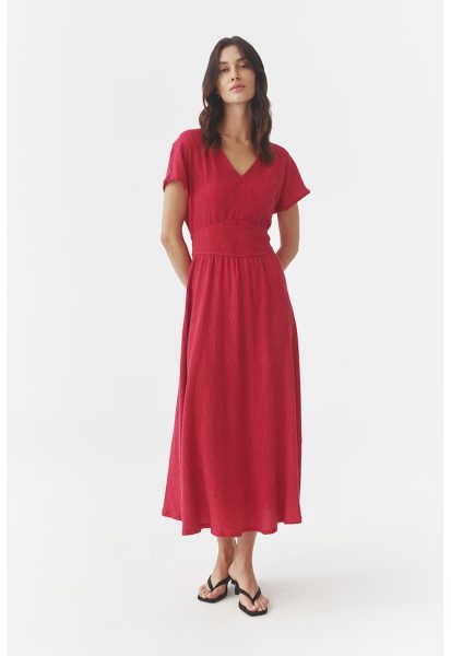 Rochie midi din amestec de lyocell