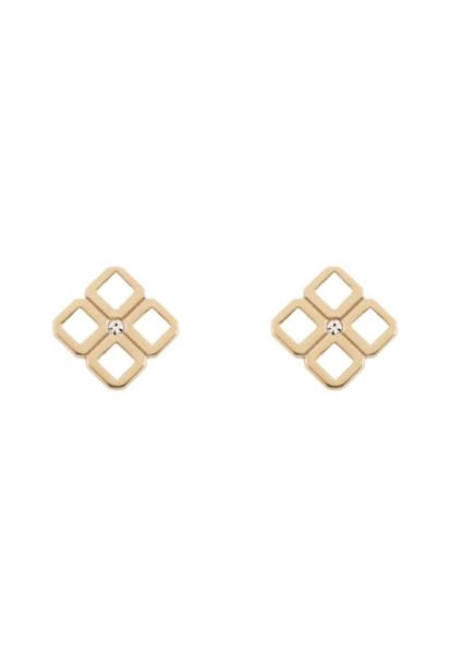 Cercei din aur de 14K cu 2 diamante