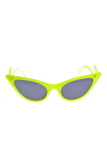 Ochelari de soare galbeni cat-eye