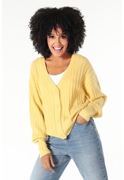 Cardigan lejer cu aspect striat