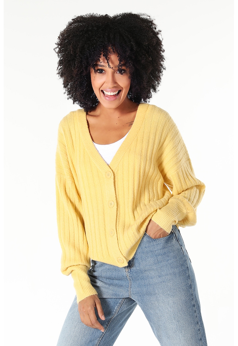 Cardigan lejer cu aspect striat