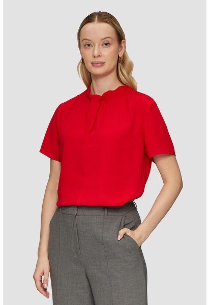 Tricou uni cu fronseuri