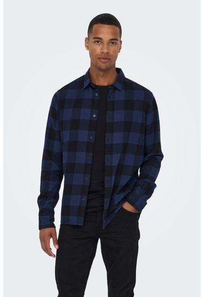 Camasa slim fit cu model in carouri Gudmund