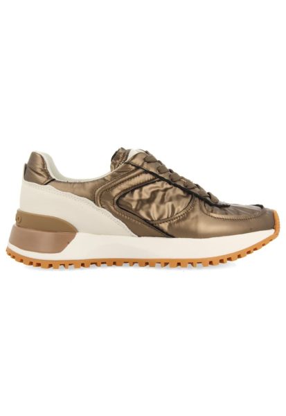 Pantofi sport din material textil cu garnitura din piele