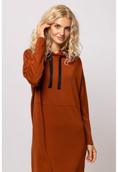 Rochie din amestec de modal cu gluga Vici