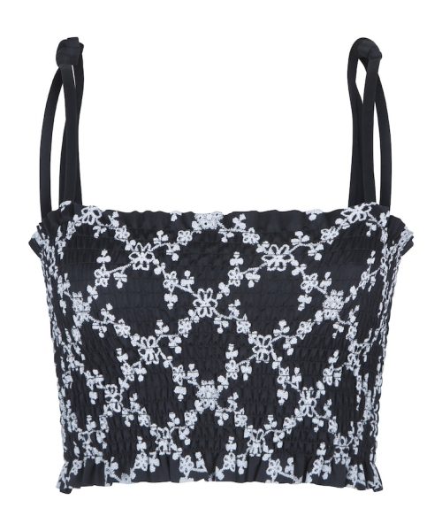 Top de inot cu imprimeu floral