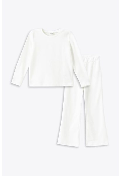 Set de pantaloni uni si bluza