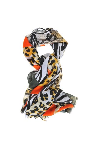 Esarfa cu model animal print 80x180 cm