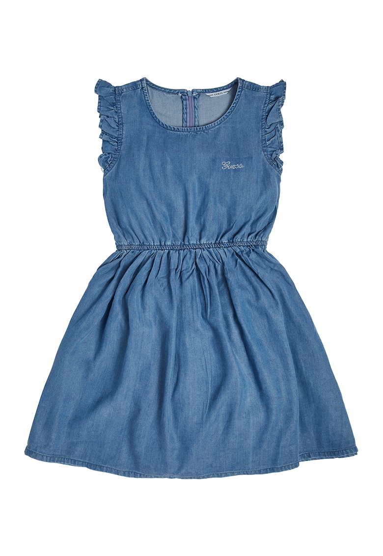 Rochie din amestec de lyocell cu fronseuri