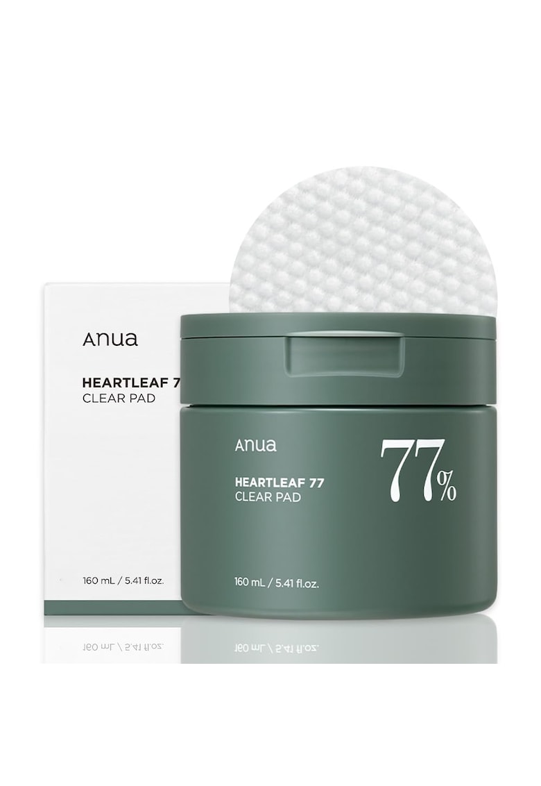 Dischete cu toner pentru ten  Heartleaf 77% Clear Pad - 160ml