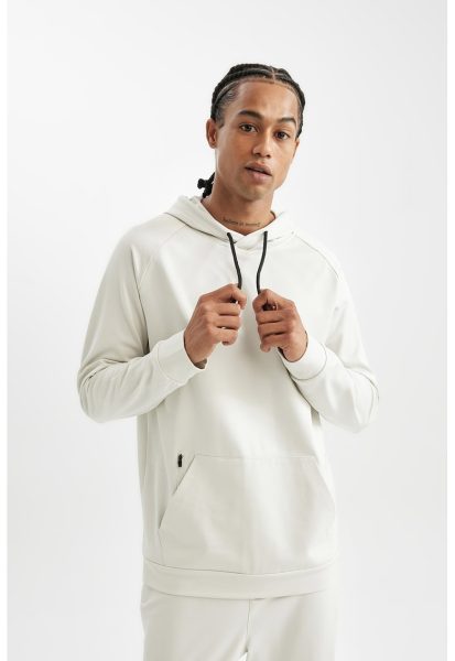 Hanorac cu maneci raglan si buzunar kangaroo