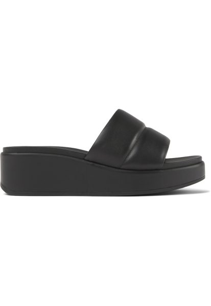 Papuci cu toc wedge din piele Misia