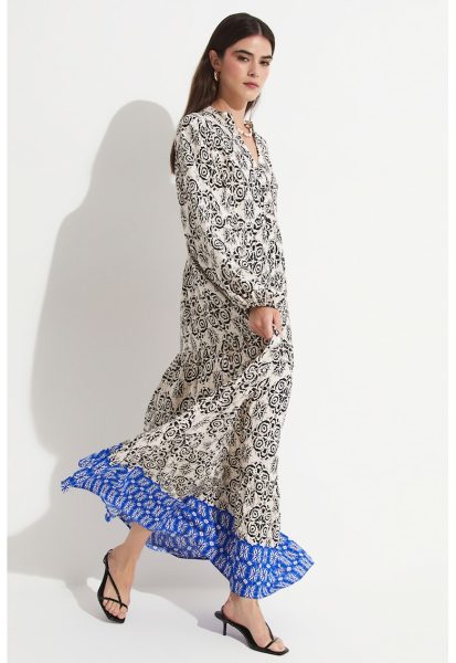 Rochie maxi supradimensionata cu imprimeu