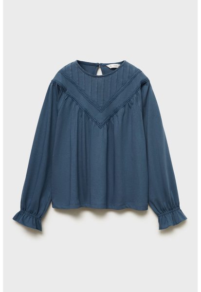 Bluza lejera cu garnituri brodate Reich