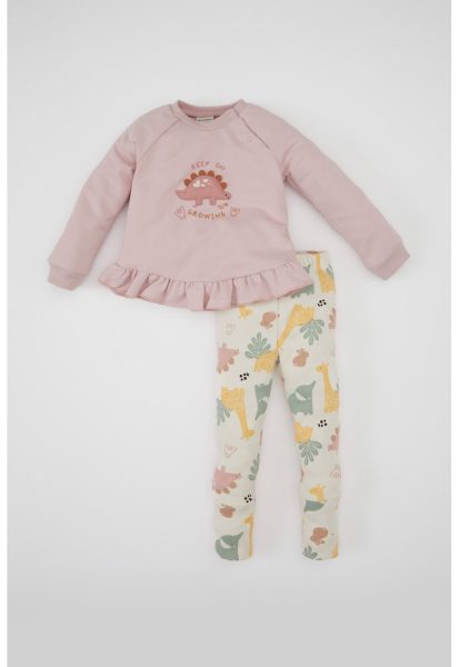 Set de bluza regular fit si colanti - 2 piese