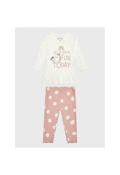 Compleu copii - 21527 - Bumbac - Roz/Alb
