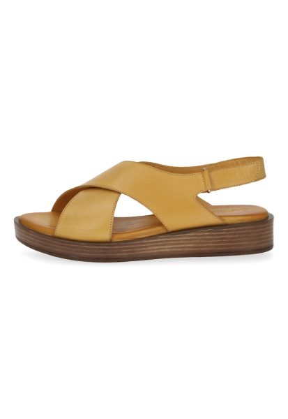 Sandale slingback de piele