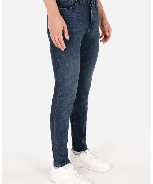 Blugi slim fit cu 5 buzunare