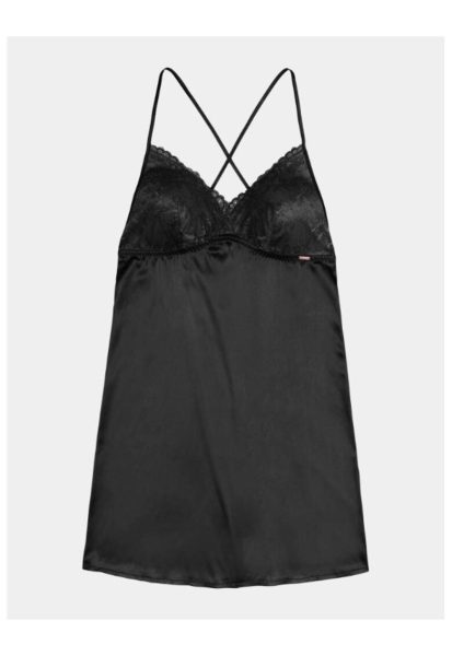 Camasa de noapte dama - 303633639 - Poliester - Negru