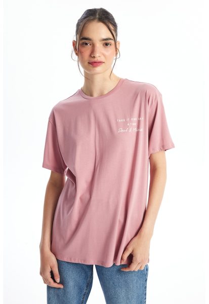 Tricou lejer cu imprimeu text