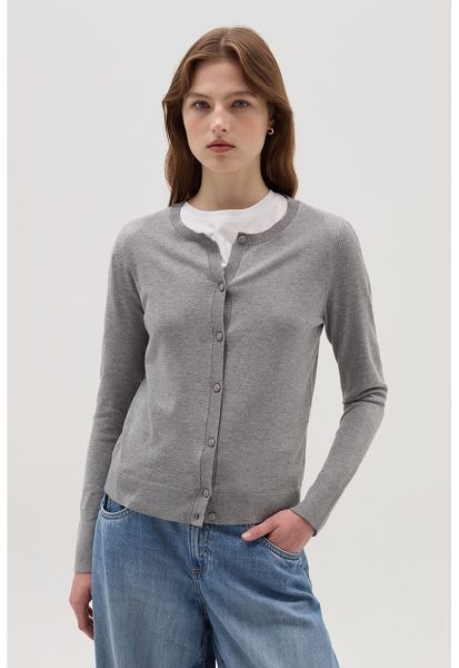 Cardigan din tricot fin