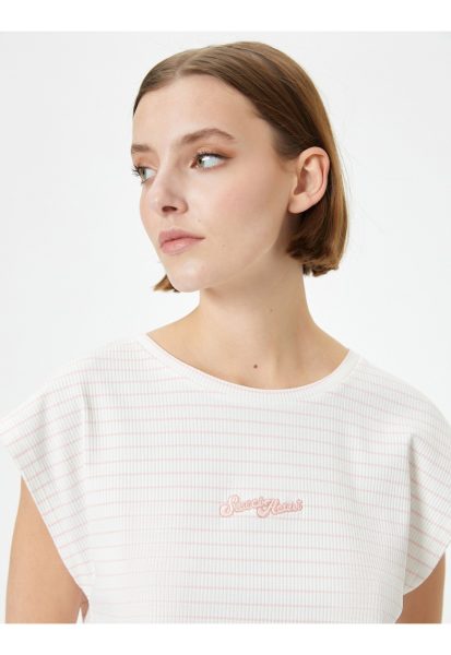 Bluza de pijama cu decolteu la baza gatului